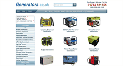 Desktop Screenshot of generators.co.uk